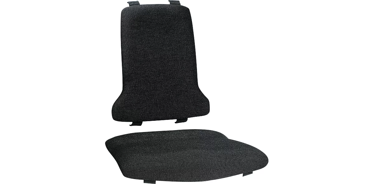 Asiento acolchado para silla de taller bimos SINTEC/SINTEC 2, desmontable, textil, transpirable, negro