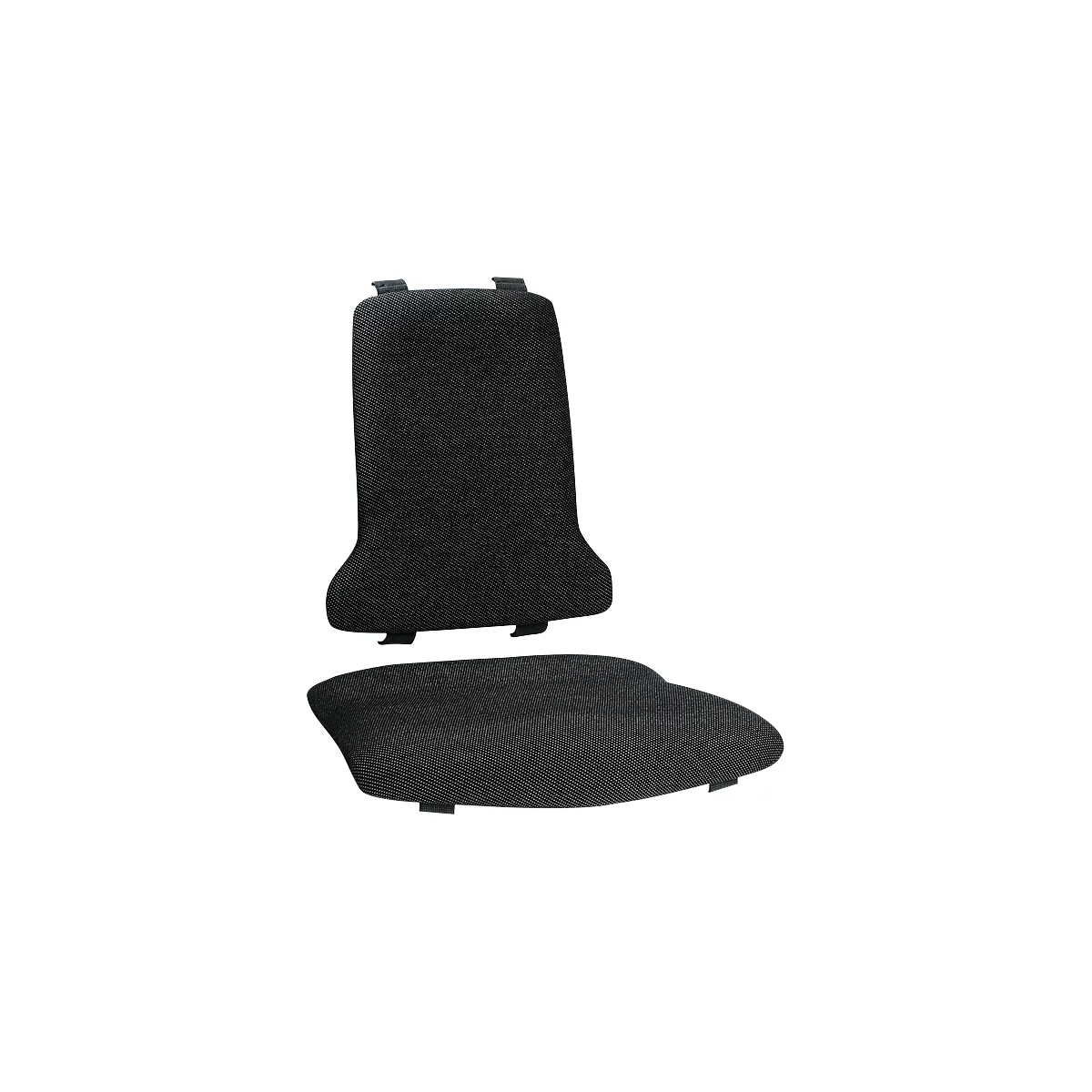 Asiento acolchado para silla de taller bimos SINTEC/SINTEC 2, desmontable, textil, transpirable, negro