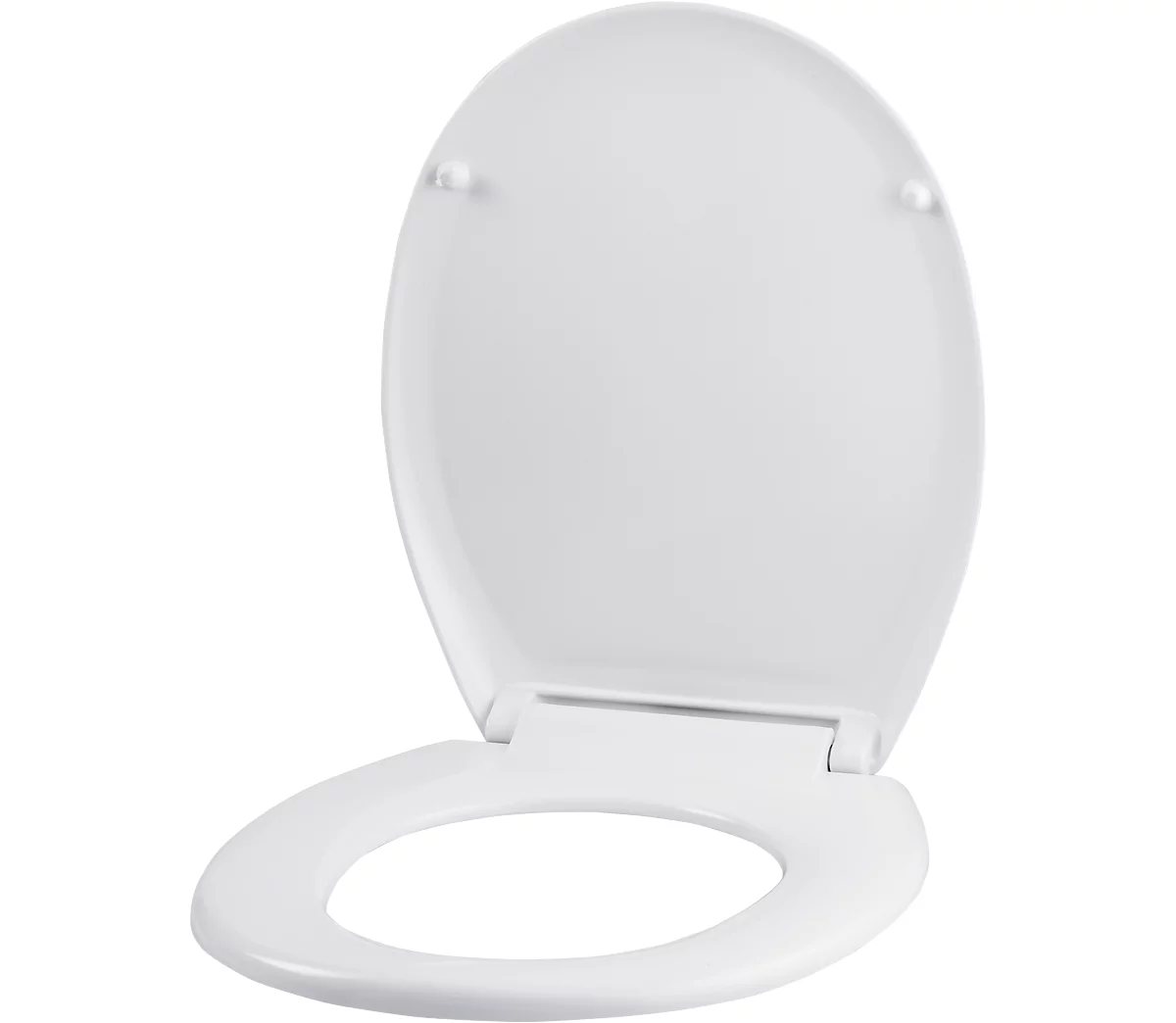 Asiento WC 'Relax', L 445 x A 375 mm, bisagras metálicas, blanco