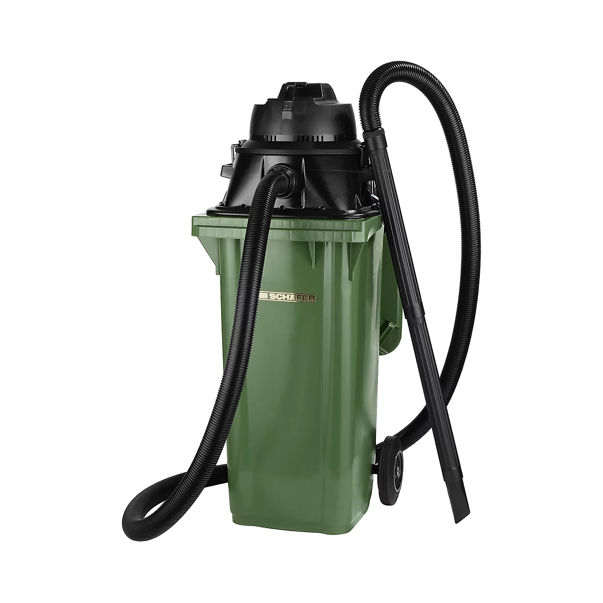 Aspirador con accesorio Manutec-Mammut, 1100 W, apto para cubos de basura de 120 l, sin toma para herramientas, con 1 filtro de cartucho y 1 filtro de vellón 