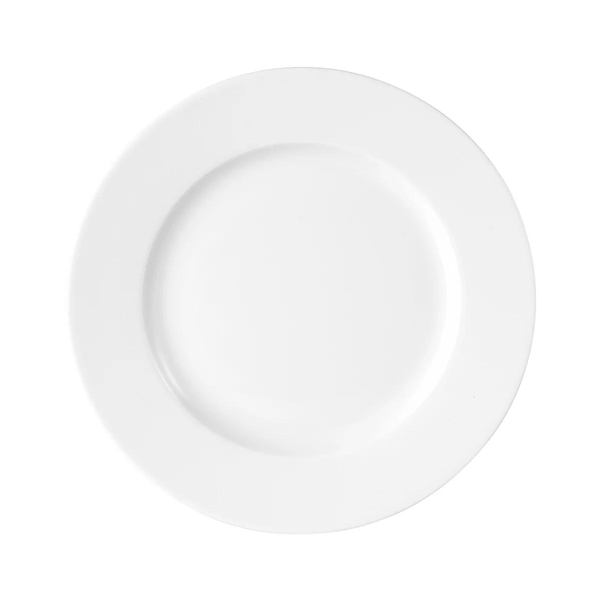 Assiette plate Caterado ISTA, ronde, lavable au lave-vaisselle, Ø 240 x H 21 mm, porcelaine, blanc, 6 pièces