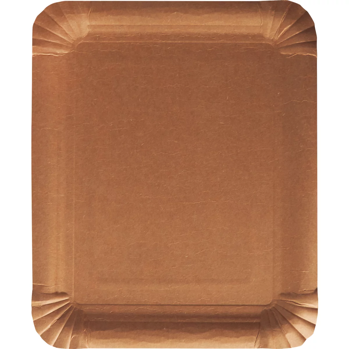 Assiettes en carton Papstar Pure, 500 pièces, carrées, qualité alimentaire, L 165 x L 200 mm, carton à base de fibres fraîches, marron