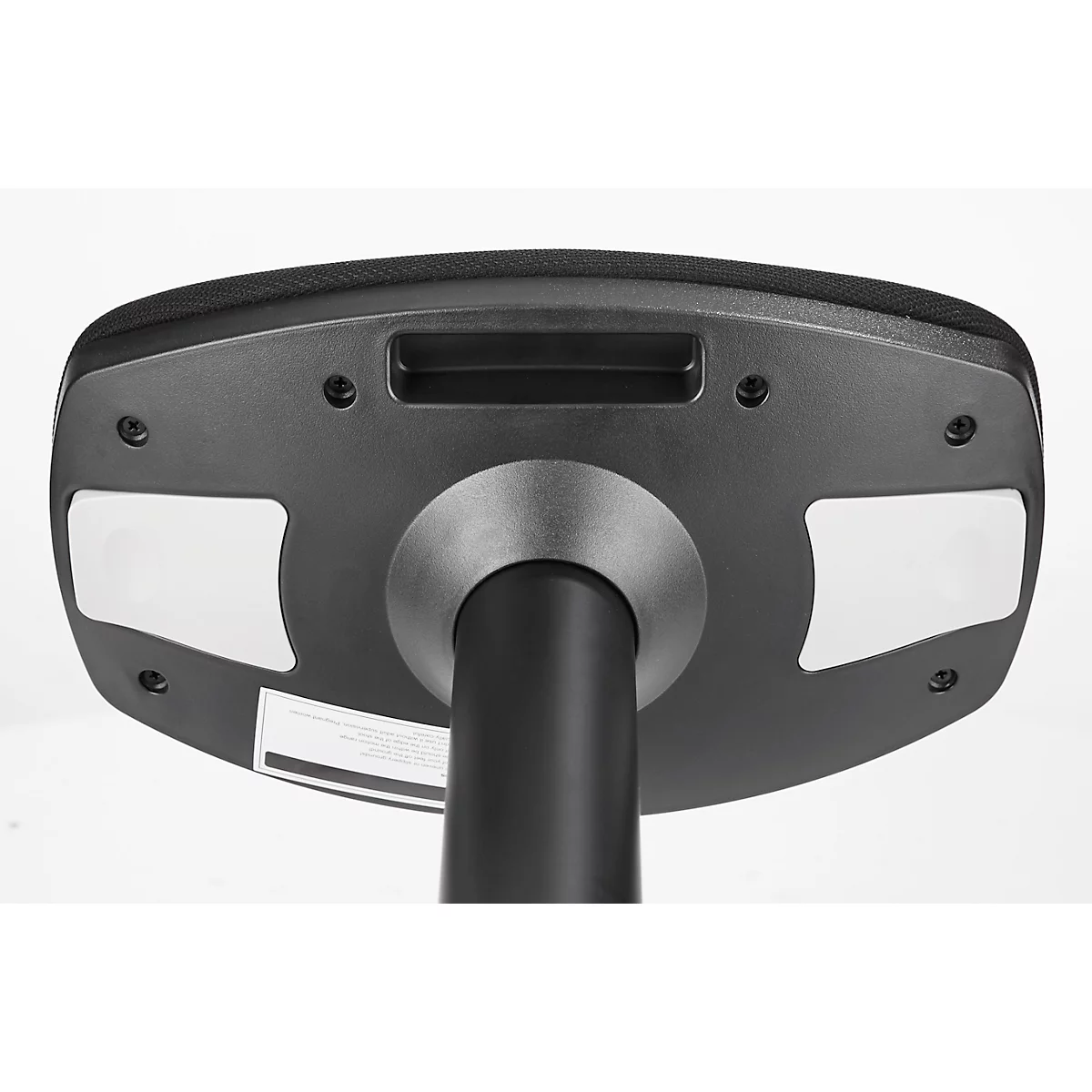 Assis-debout, réglable en hauteur, jusqu'à 120 kg, revêtement tissu, Ø 360 x P 220 x H 560-810 mm, noir/argenté