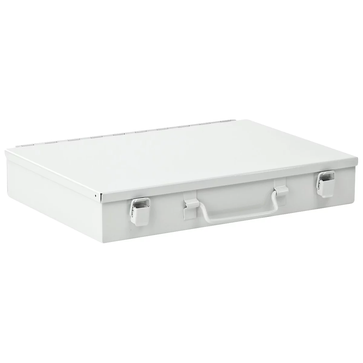Assortimentskoffer ADB, leeg, zonder tussenschotten, afsluitbaar, met handvat, B 335 x D 230 x H 50 mm, staal &amp; ABS kunststof, lichtgrijs RAL 7035