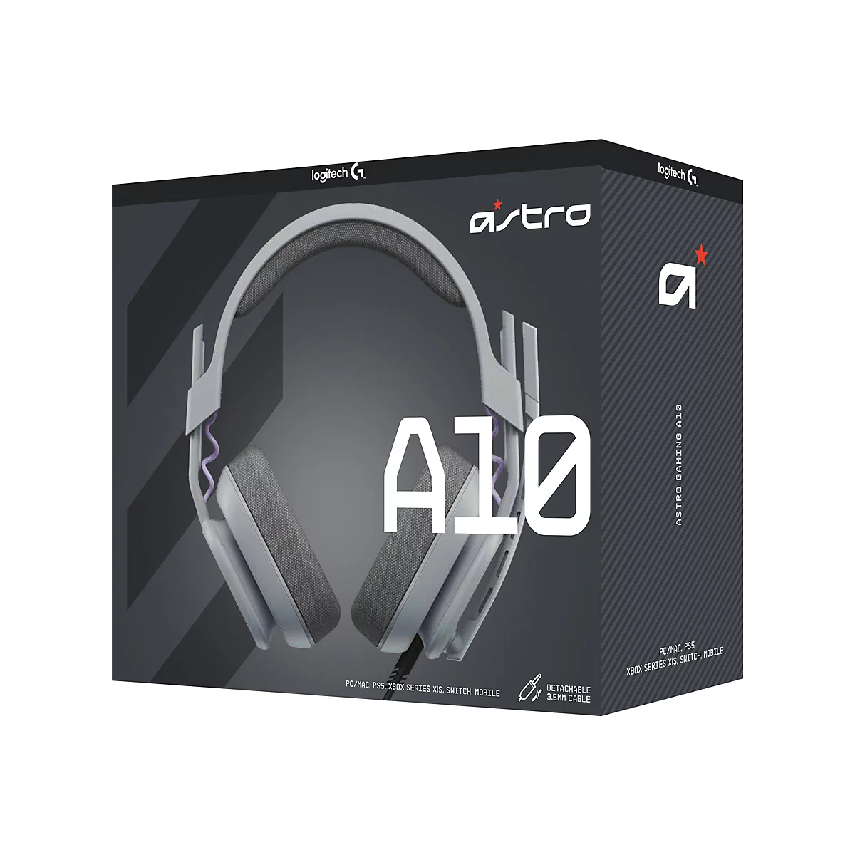 ASTRO Gaming A10 Gen 2 - Headset - ohrumschließend - kabelgebunden - 3,5 mm Stecker - Grau