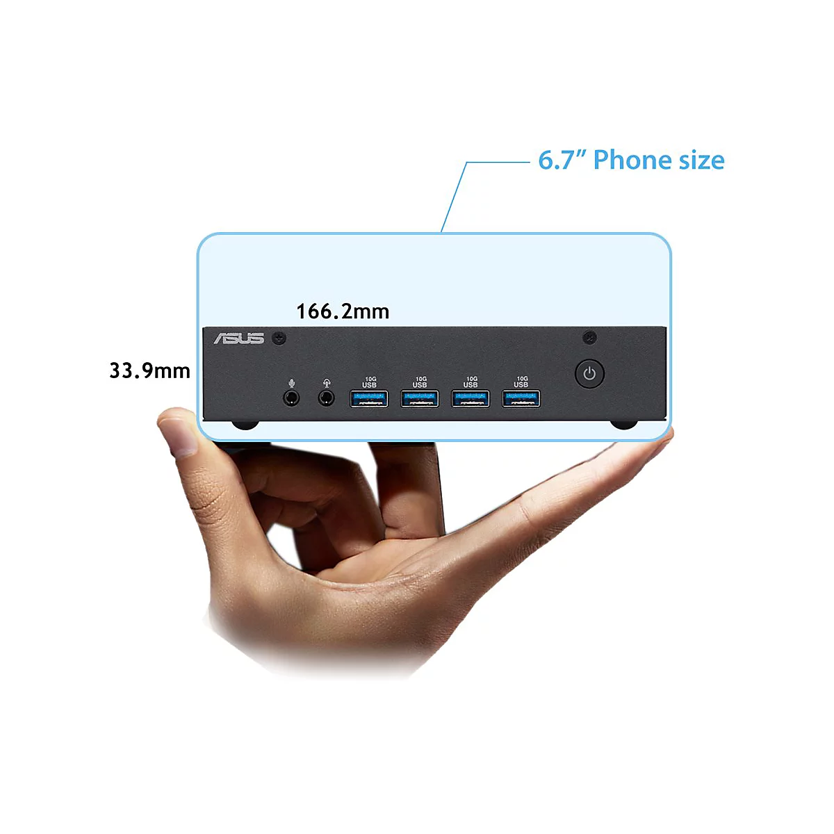 ASUS ExpertCenter PN43 SN100AD - Mini-PC - N-series N100 - RAM 4 GB - SSD 128 GB - NVMe