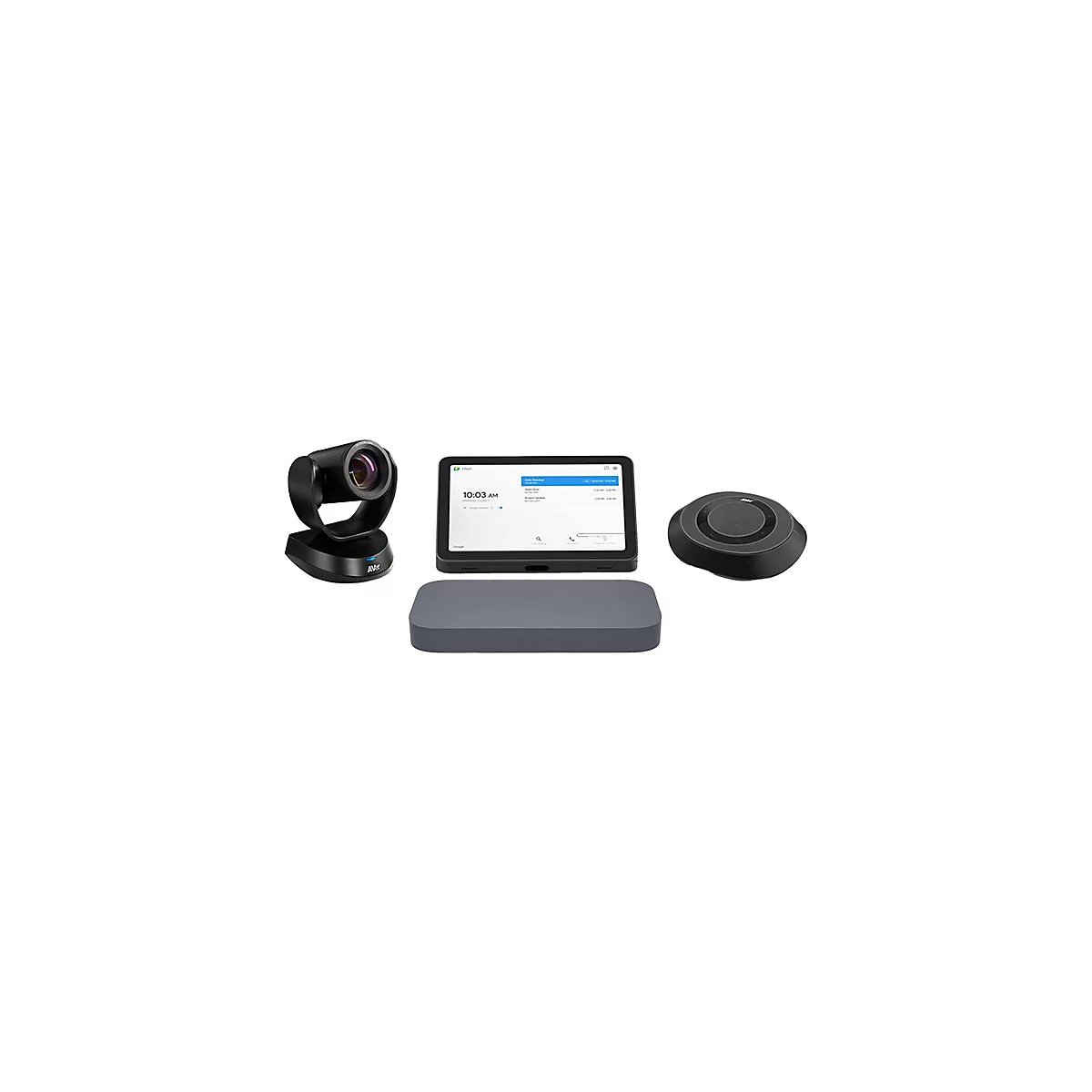 ASUS Google Meet GQE20A - Large Room Kit - Kit für Videokonferenzen (PTZ-Kamera, Freisprechgerät, Touchscreen-Konsole) - Iron Gray - mit Meeting Computer System