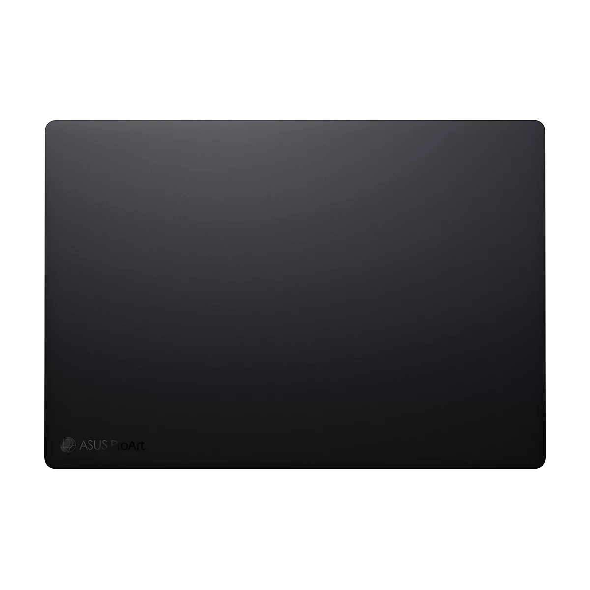 Dunkelgraues Laptop-Cover mit abgerundeten Ecken. Unten links Logo und Schriftzug: ASUS ProArt.