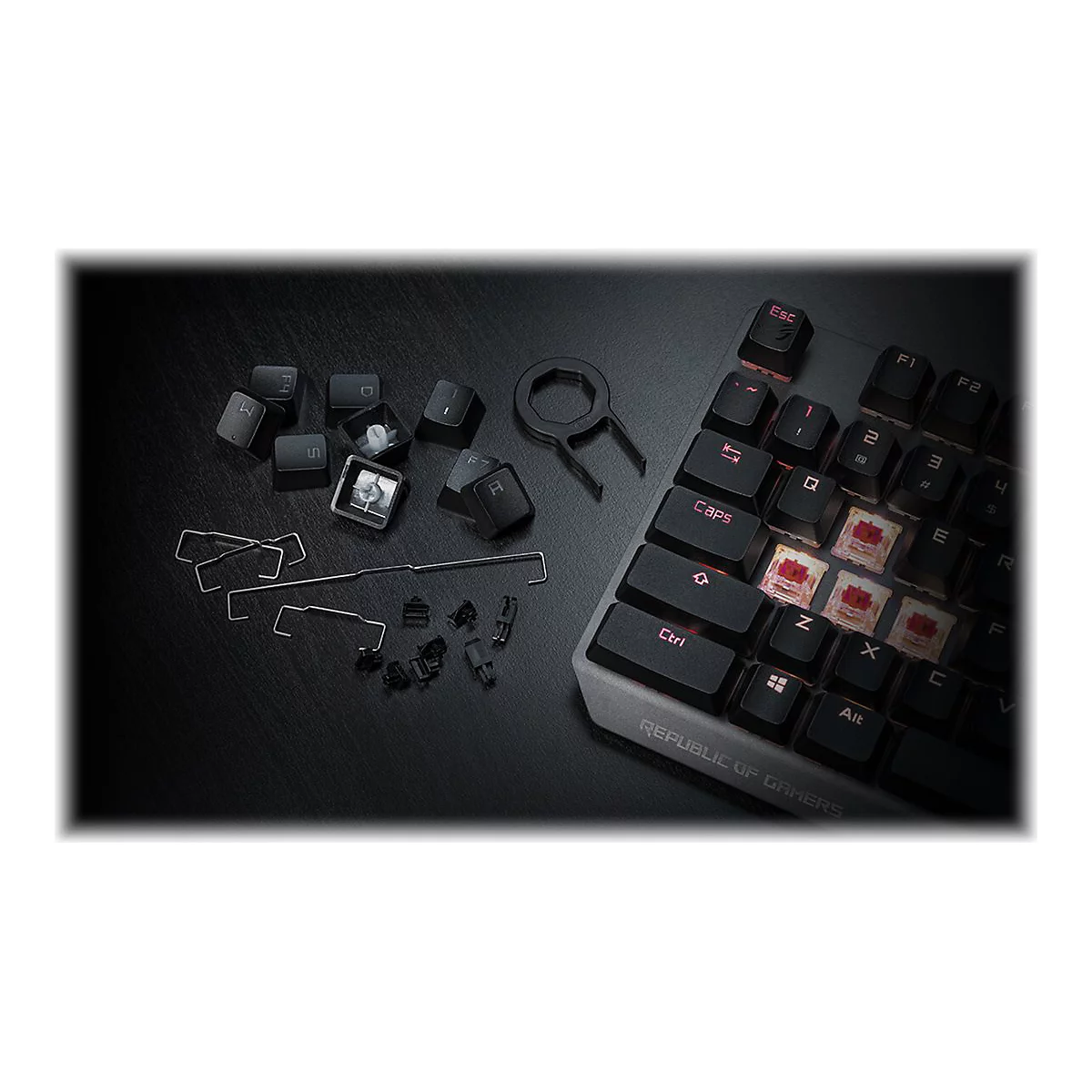 ASUS ROG PBT Doubleshot - Tastenkappen-Satz - Schwarz