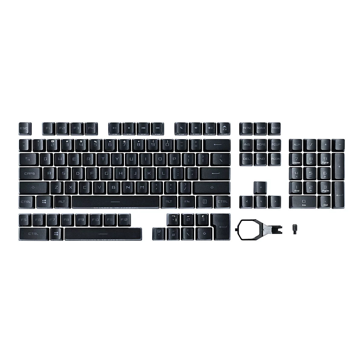 ASUS ROG PBT Doubleshot - Tastenkappen-Satz - Schwarz