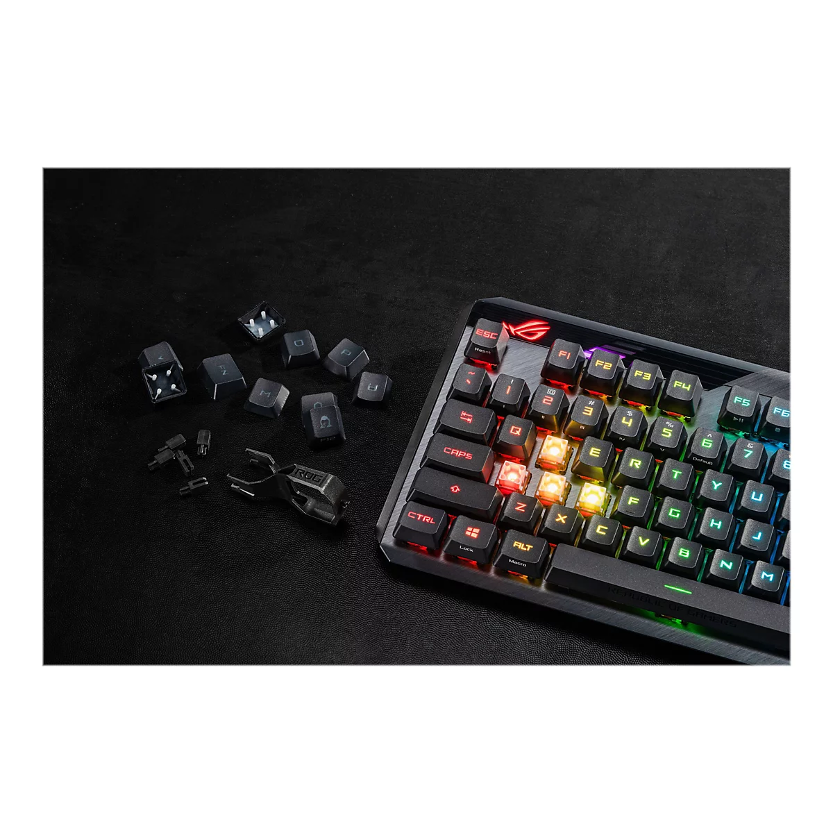 ASUS ROG PBT Doubleshot - Tastenkappen-Satz - Schwarz