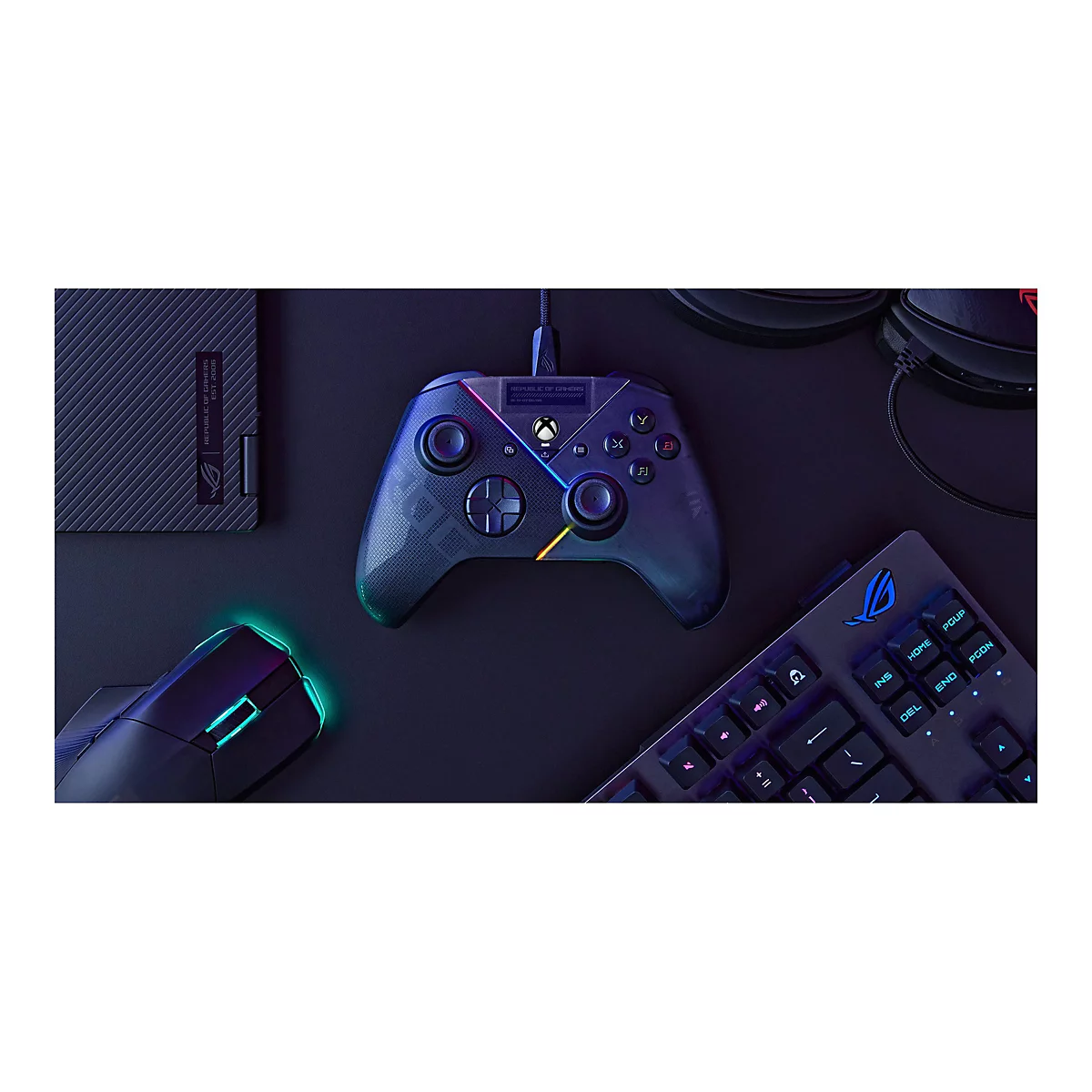 ASUS ROG Raikiri - Game Pad - kabelgebunden - für PC, Microsoft Xbox One S, Microsoft Xbox One X, Microsoft Xbox One
