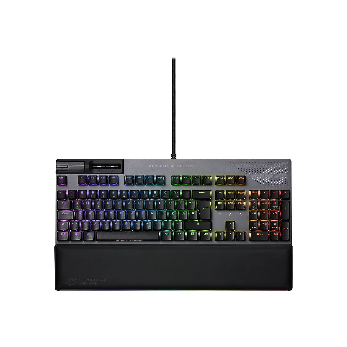 ASUS ROG Strix Flare II Animate - Tastatur - Hintergrundbeleuchtung - USB - Deutsch - Tastenschalter: ROG NX