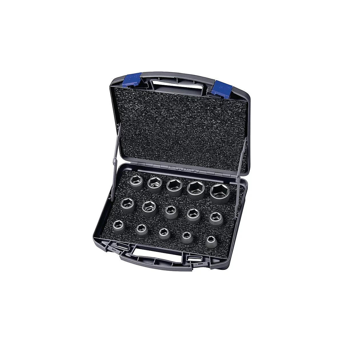 ASW Dopsleutelset 720 KS 15 OL, 15-delig, 1/2 inch, zeskant, speciaal staal staalgrijs