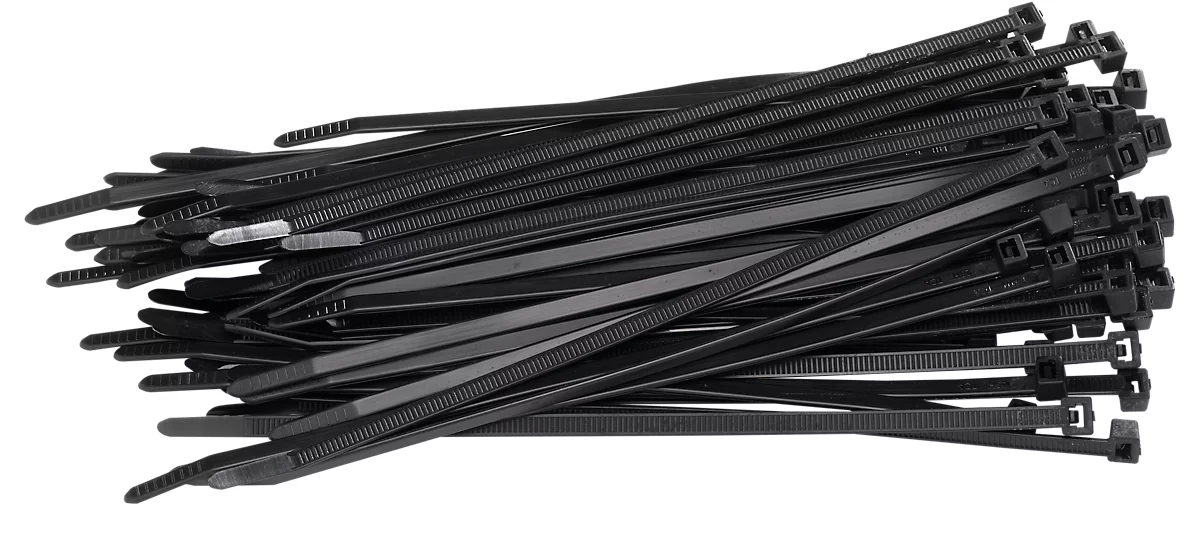 Atadura de cable, 150 x 3,5 mm, negro, 100 piezas