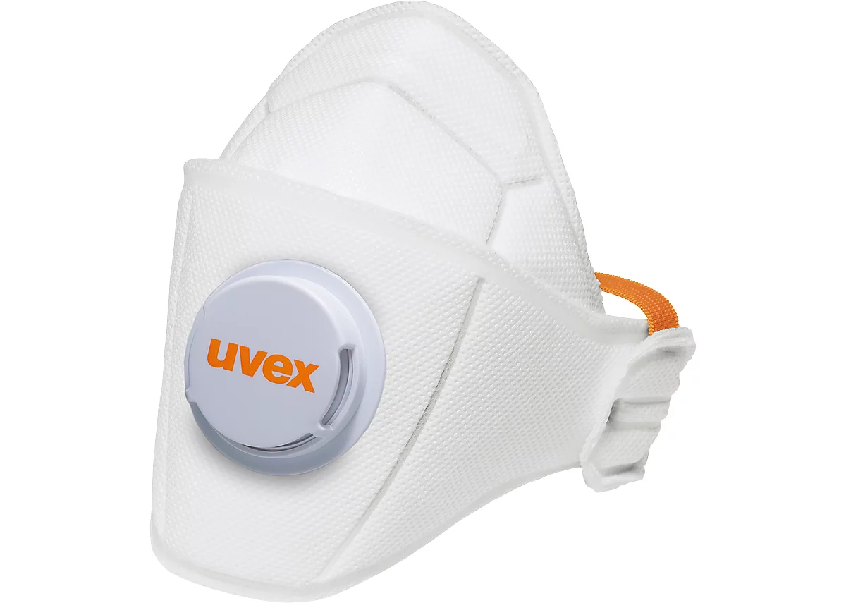 Atemschutzmaske Uvex silv-Air 5210 premium, FFP2 NR D, Faltmaske mit Ausatemventil, 15 Stück