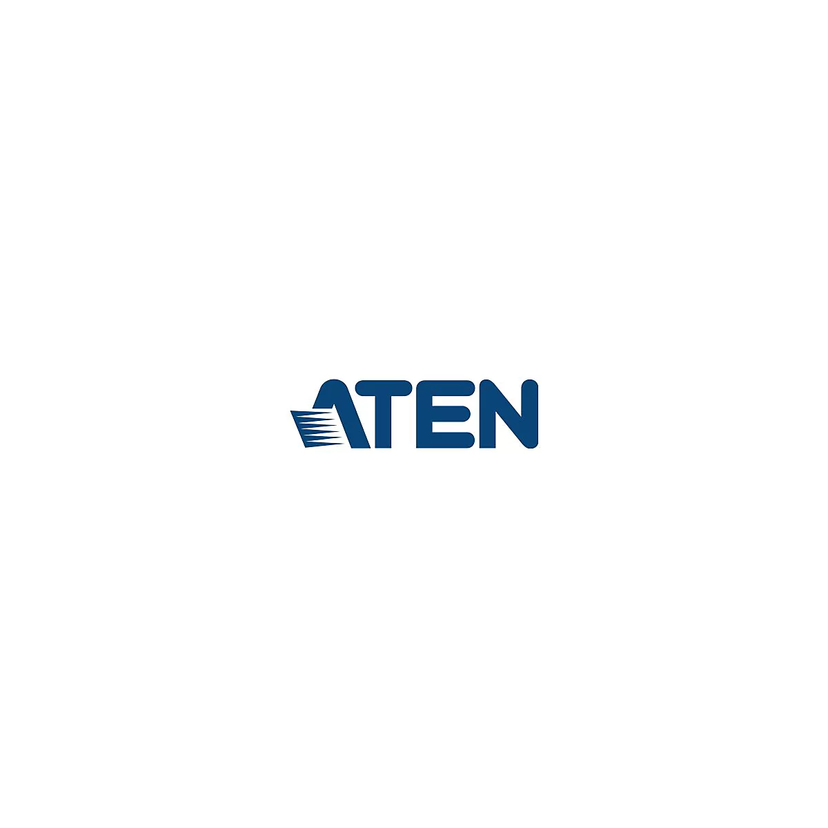 Blaues Logo der Firma ATEN auf weißem Hintergrund.