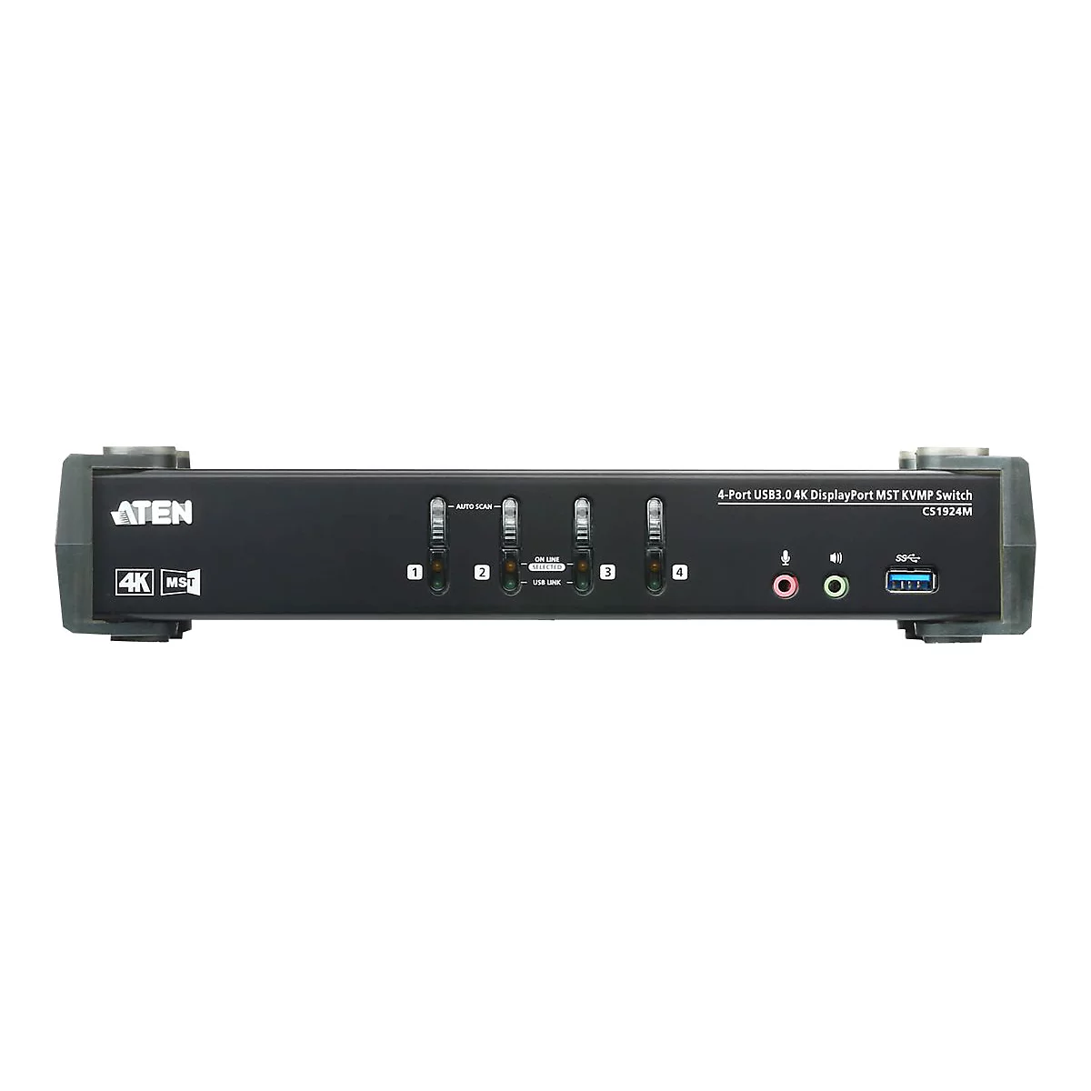 ATEN CS1924M KVMP Switch - KVM-/Audio-/USB-Switch - 4 x KVM/Audio/USB - 1 lokaler Benutzer - Desktop