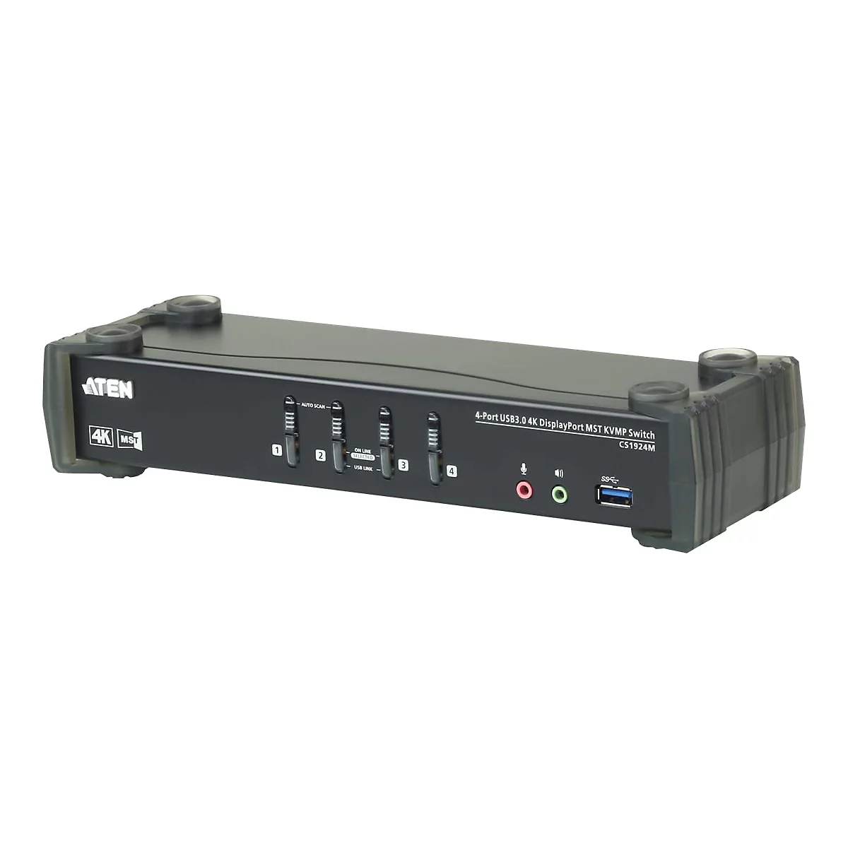 ATEN CS1924M KVMP Switch - KVM-/Audio-/USB-Switch - 4 x KVM/Audio/USB - 1 lokaler Benutzer - Desktop