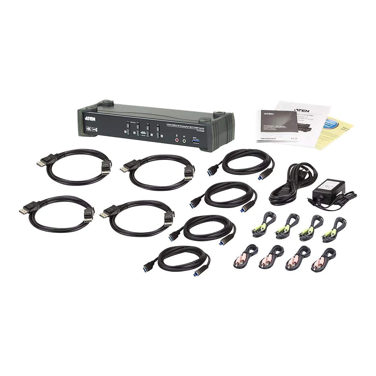 ATEN CS1924M KVMP Switch - KVM-/Audio-/USB-Switch - 4 x KVM/Audio/USB - 1 lokaler Benutzer - Desktop
