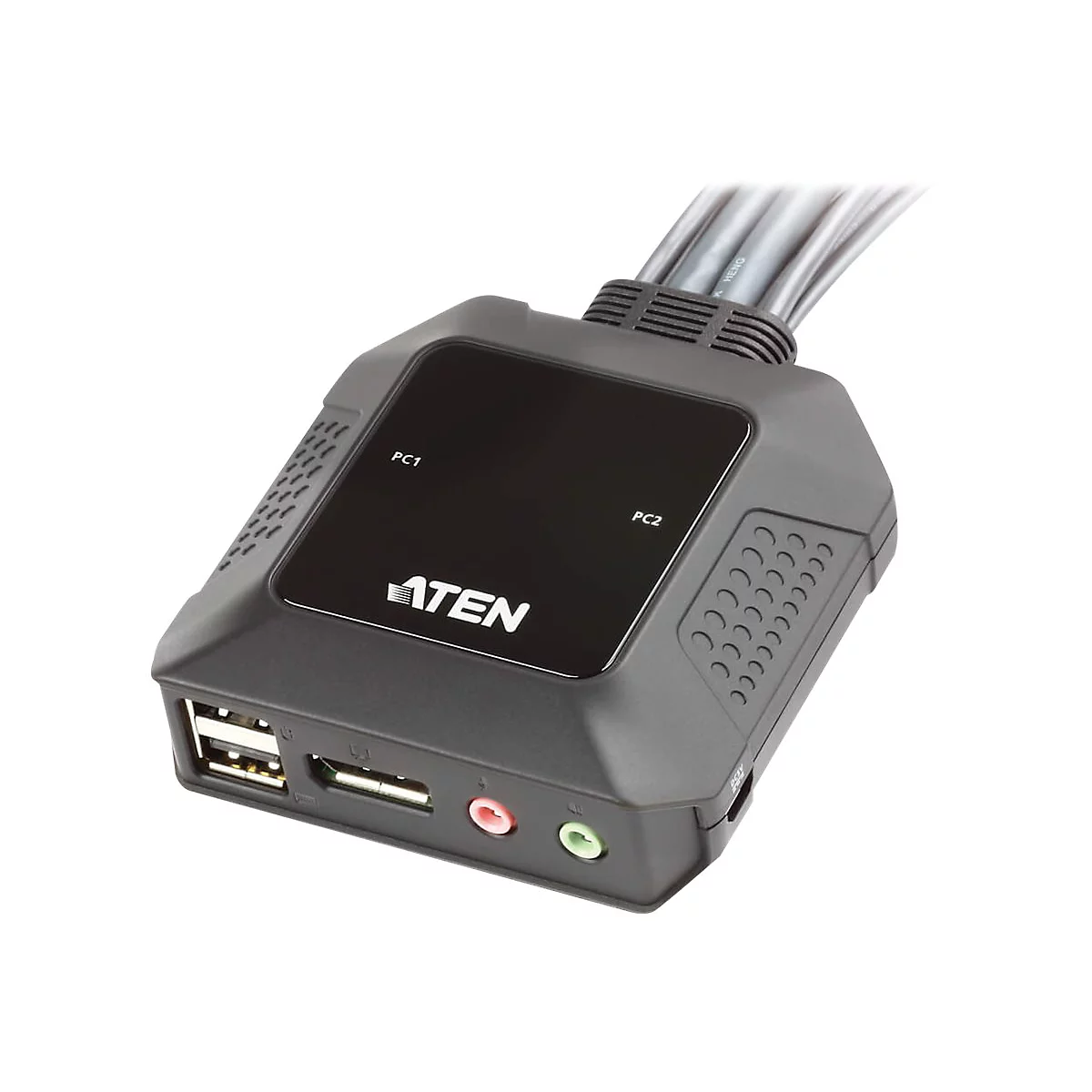 ATEN CS22DP - KVM-/Audio-/USB-Switch - 2 x KVM/Audio/USB - 1 lokaler Benutzer - Desktop