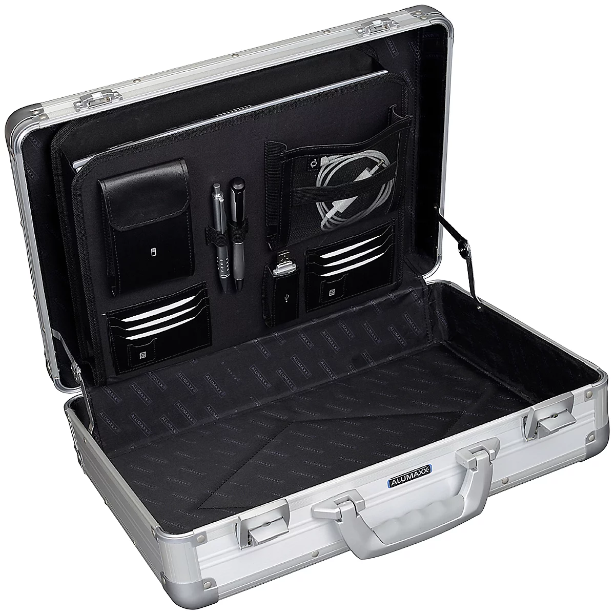 Attaché-case ALUMAXX VENTURE, avec poignée, 1 compartiment, argent