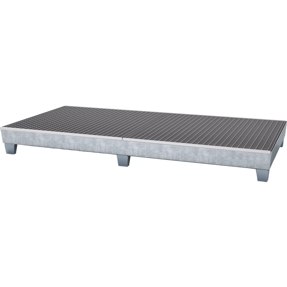 Auffangwanne WG 28, für 8 x 200 l Fässer, verzinkt