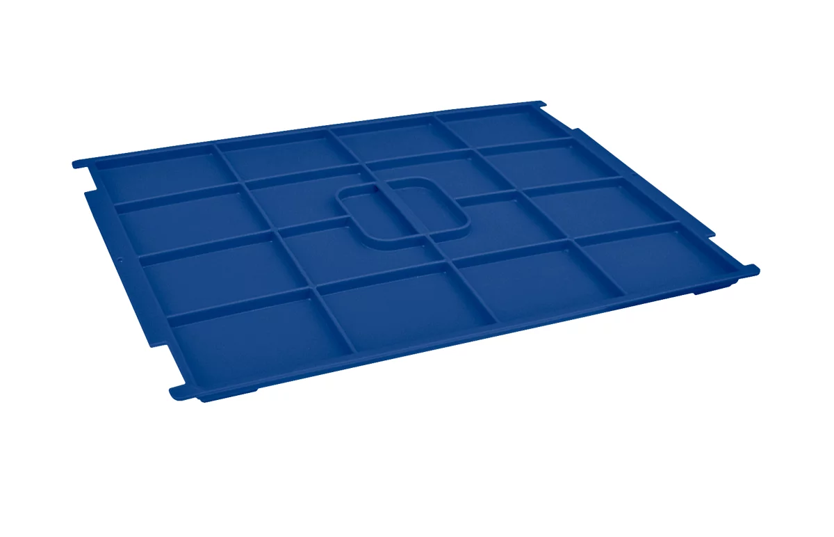 Auflagedeckel RL-KLT-D 45 PP, f. Kleinladungsträger R/RL-KLT, B 400 x T 300 mm, blau