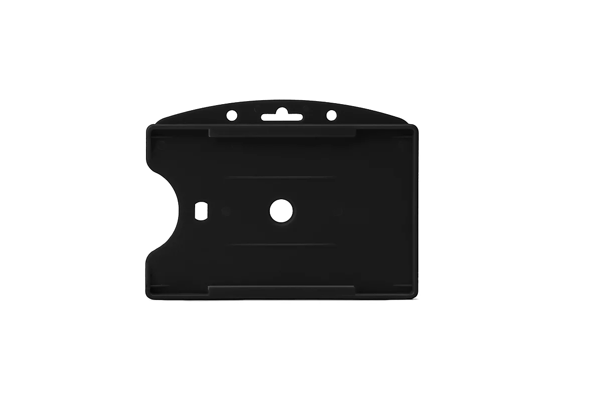 Ausweishalter Tarifold, offene Vorderseite, Fingeraussparungen, B 90 x H 65 mm, Kunststoff, schwarz, 10 Stück