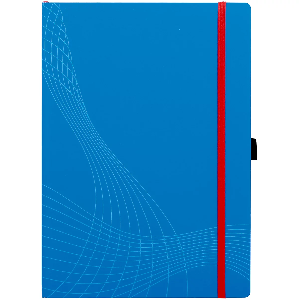 AVERY Cahier NOTIZIO, à couverture souple en pp, réf. 7045, format A4, 80 feuilles, quadrillé, bleu