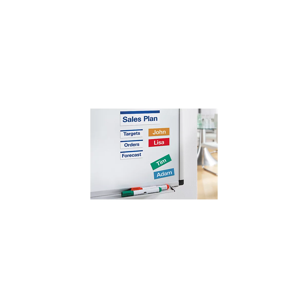 Avery magnetische etiketten J8867-5, voor etikettering, herbruikbaar, metaal, mat wit, 78 210 x 297 mm, 5 st.