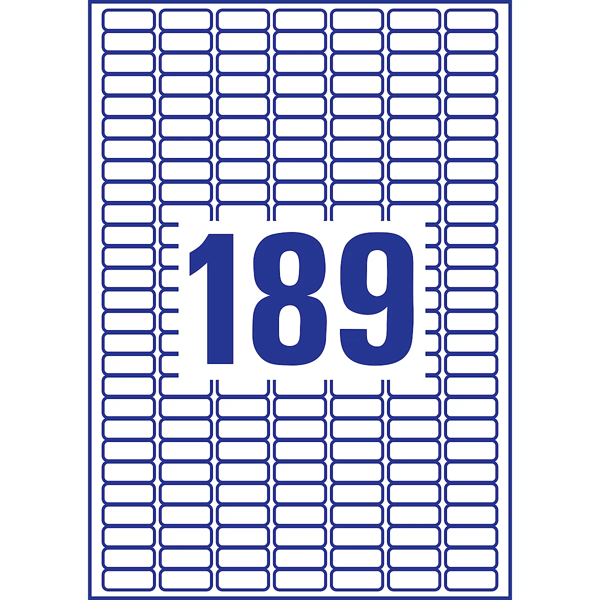 Avery Paper Labels L7871-20, voor etiketten, sterk klevend, wit, 25,4 x 10 mm, 20 x A4 vellen, 3780 stuks.