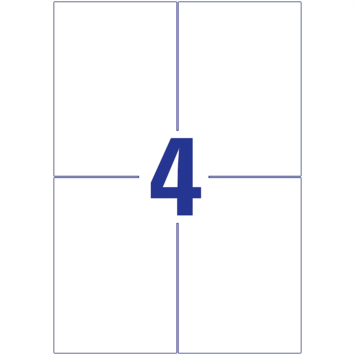 Avery papieren etiketten L7876-20, voor etikettering, sterk klevend, wit, 105 x 148 mm, 20 x A4 vellen, 80 st.