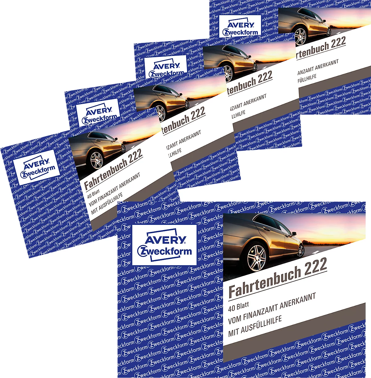 Avery Zweckform 222-5 Fahrtenbuch für PKW, A6 quer, 40 Blatt, 4er Pack + 1  gratis günstig kaufen