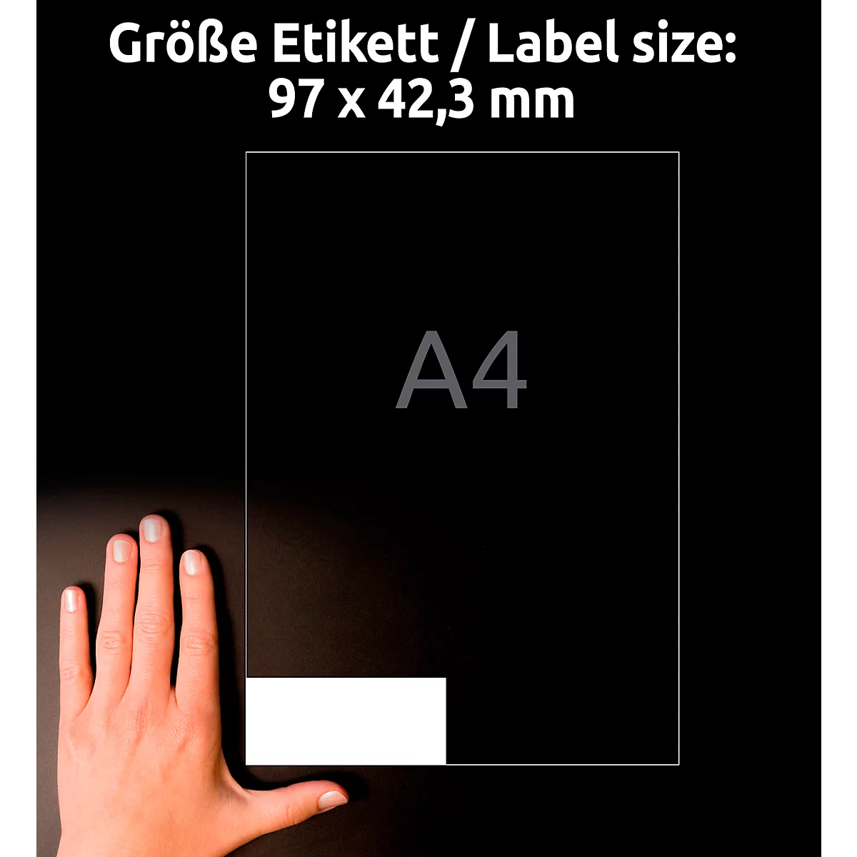 AVERY Zweckform 3659-200 Universele etiketten, ultragrip, 97 x 423 mm, DP INTERNETMARKE geschikt