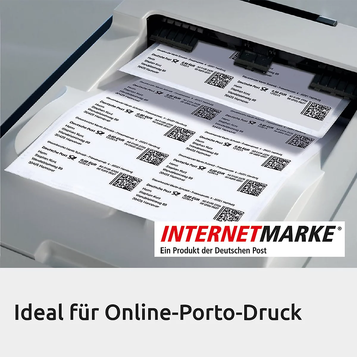 Avery Zweckform adresetiketten LR7160-100, geschikt voor laserprinters, 63,5 x 38,1 mm, 2100 stuks/100 A4-vellen, Blauer Engel, gerecycled papier, natuurlijk wit