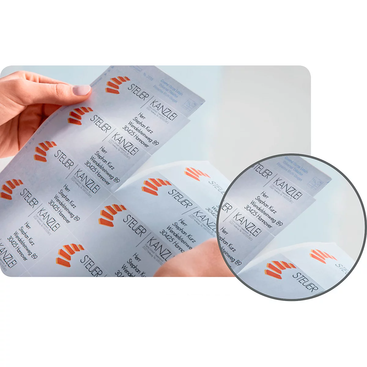 Avery Zweckform Adressetiketten L7160-100, mit ultragrip, geeignet für Laserdrucker, 63,5 x 38,1 mm, 2100 Stück/100 A4-Bogen, 100 % FSC®-Papier, weiß