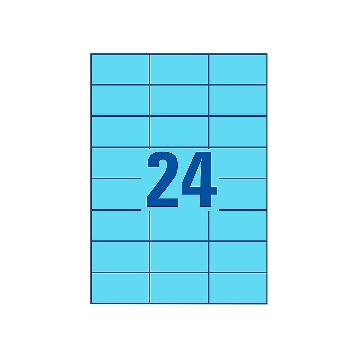 Avery Zweckform etiketten 3449, 70 x 37 mm, 2400 stuks, blauw