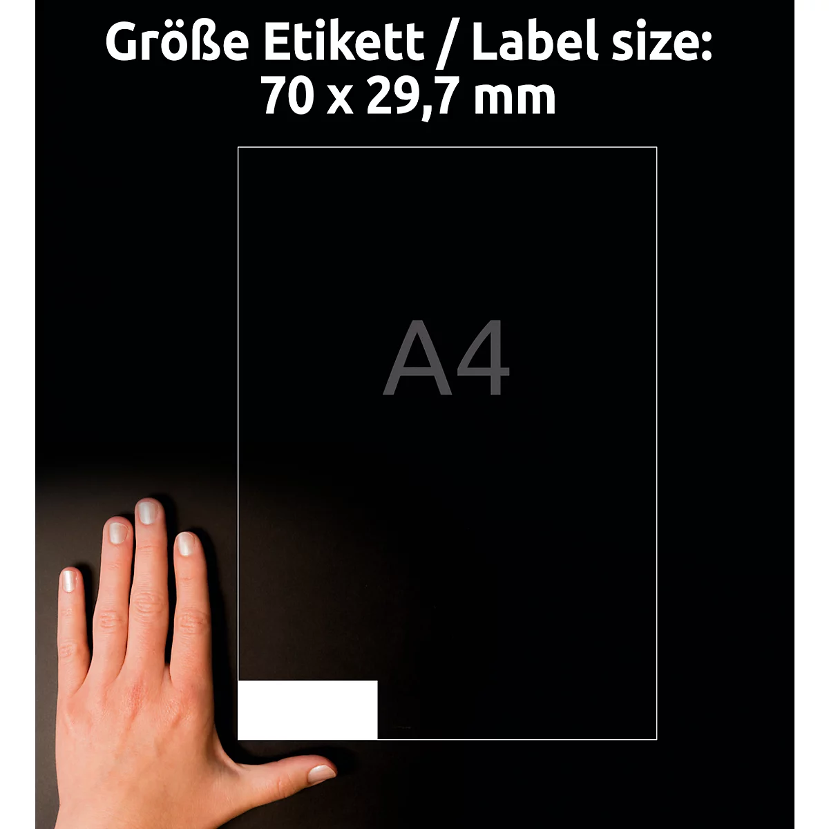 Avery® Zweckform Etiketten 3489, A4, universell, permanenthaftend, ultragrip, druckergeeignet, FSC®-Papier, rechteckig, weiß, 3000 Stück auf 100 Bogen