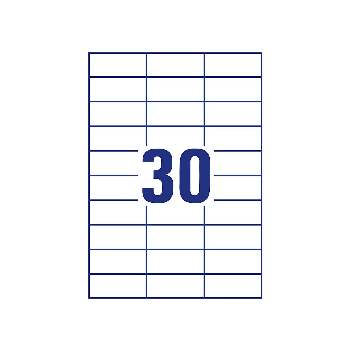 Avery® Zweckform Etiketten 3489, A4, universell, permanenthaftend, ultragrip, druckergeeignet, FSC®-Papier, rechteckig, weiß, 3000 Stück auf 100 Bogen