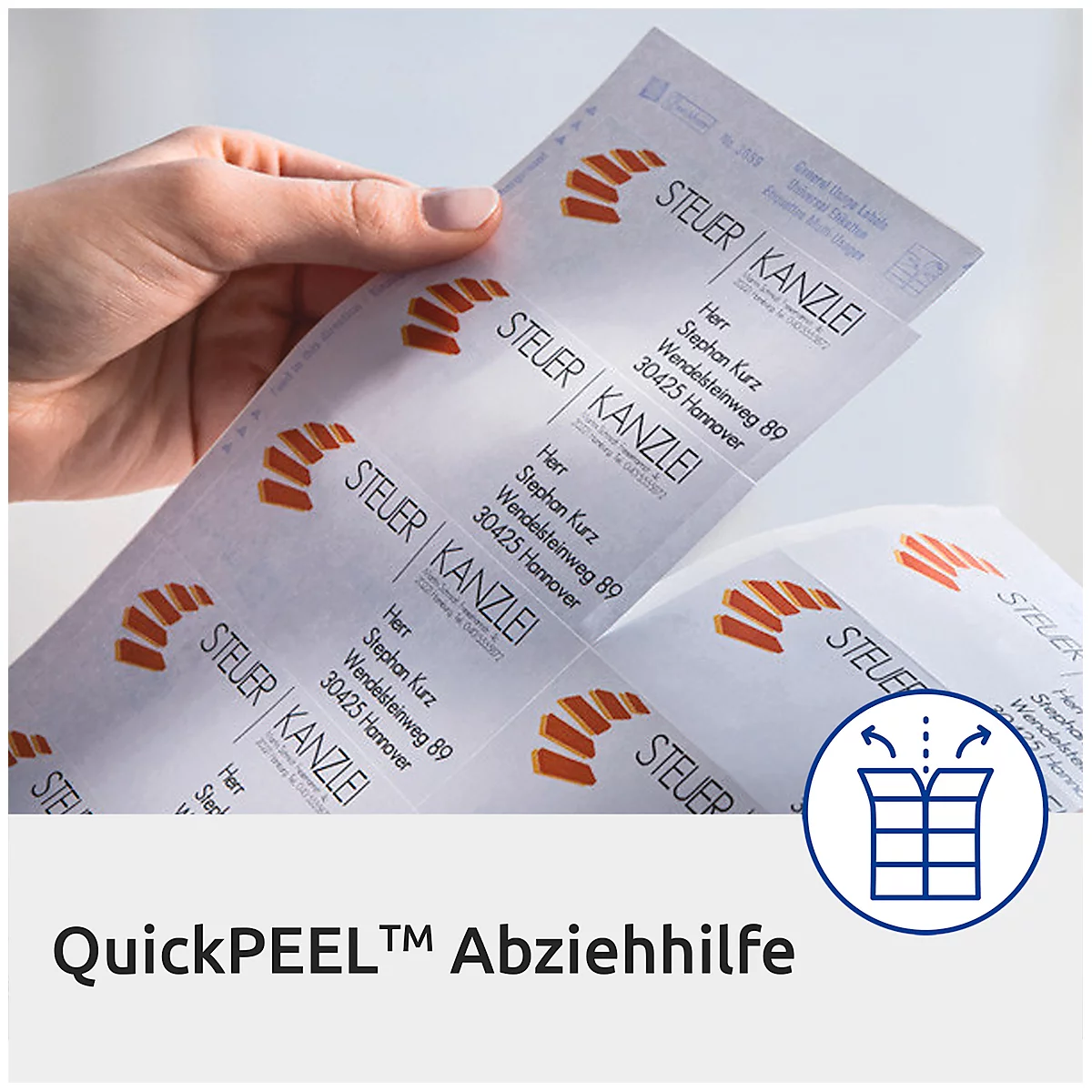 Avery® Zweckform-etiketten 3657-200, A4, universeel, permanente kleefstof, ultragrip, printergeschikt, FSC®-papier, rechthoekig, wit, 8800 stuks op 220 vel