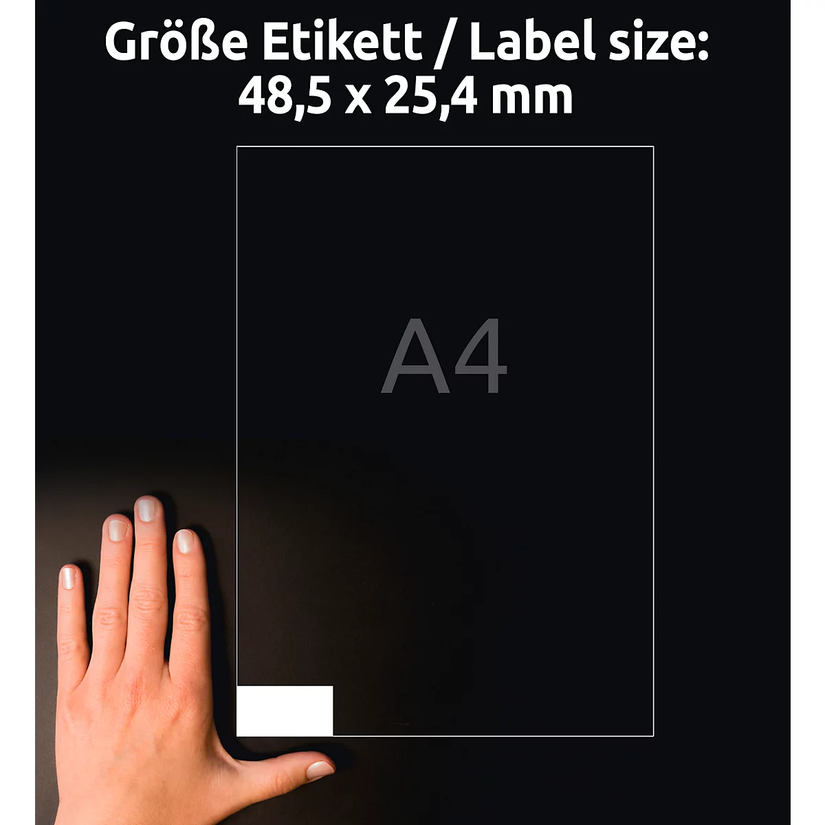 Avery® Zweckform-etiketten 3657-200, A4, universeel, permanente kleefstof, ultragrip, printergeschikt, FSC®-papier, rechthoekig, wit, 8800 stuks op 220 vel