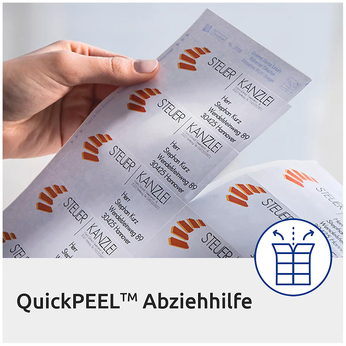 Avery® Zweckform-etiketten 3679, A4, universeel, permanente kleefstof, ultragrip, printerveilig, FSC®-papier, rechthoekig, wit, 1000 stuks op 100 vel