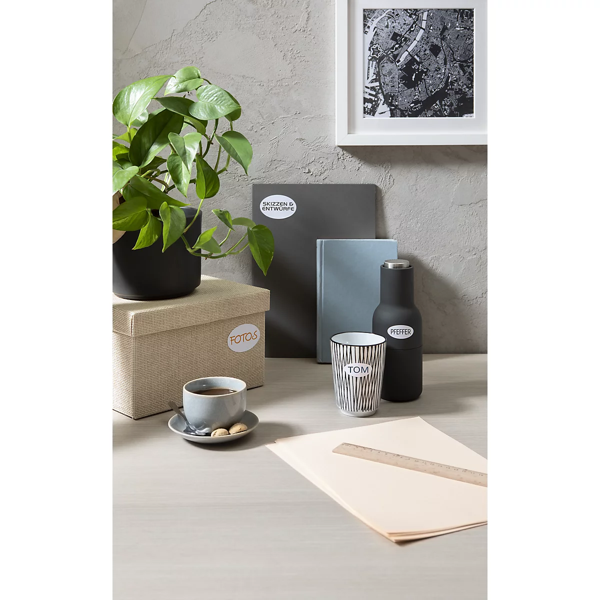 Avery® Zweckform Etiketten 5087, Format A4, ablösbar, druckergeeignet, 63,5 x 42,3 mm, 10 Bogen mit 180 Stück, FSC®-Papier, oval, weiß