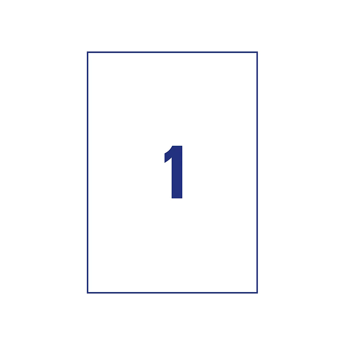 Avery Zweckform Etiketten 6603, universal, ultragrip, geeignet für Inkjet- & Laserdrucker, 210 x 297 mm, 65 Stück/65 A4-Bogen, FSC®-Papier, weiß