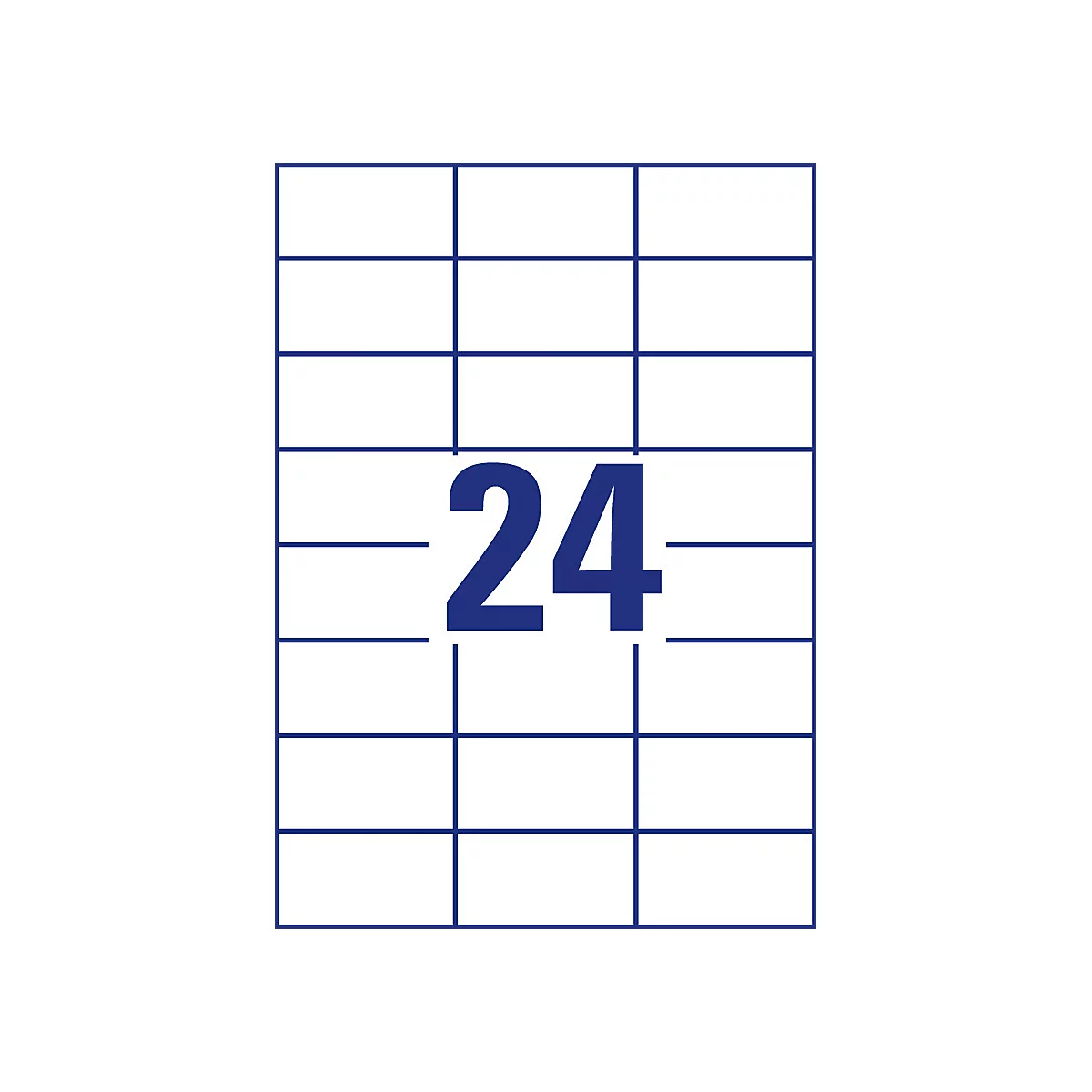 Avery Zweckform Etiketten 6605, universal, ultragrip, geeignet für Inkjet- & Laserdrucker, 70 x 37 mm, 1560 Stück/65 A4-Bogen, FSC®-Papier, weiß