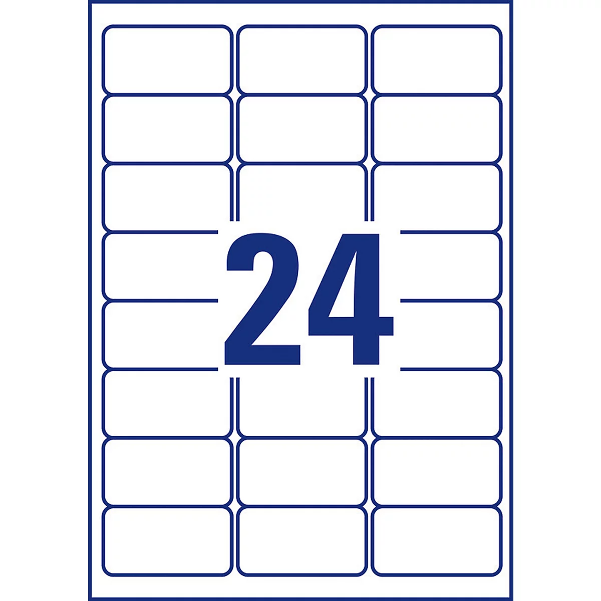 Avery® Zweckform Etiketten J4773, weerbestendig, permanente kleefstof, printer-veilig, rechthoekig, polyester, mat wit, 240 stuks op 10 vel