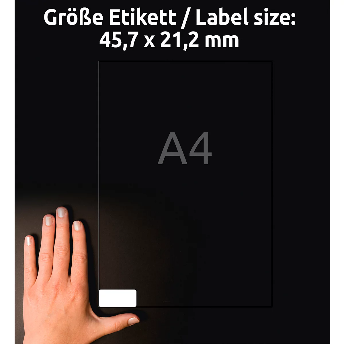 Avery Zweckform etiketten L6113-20, fraudebestendig, extreem robuust, 45,7 x 21,2 mm, 960 stuks/20 A4-vellen, folie, wit