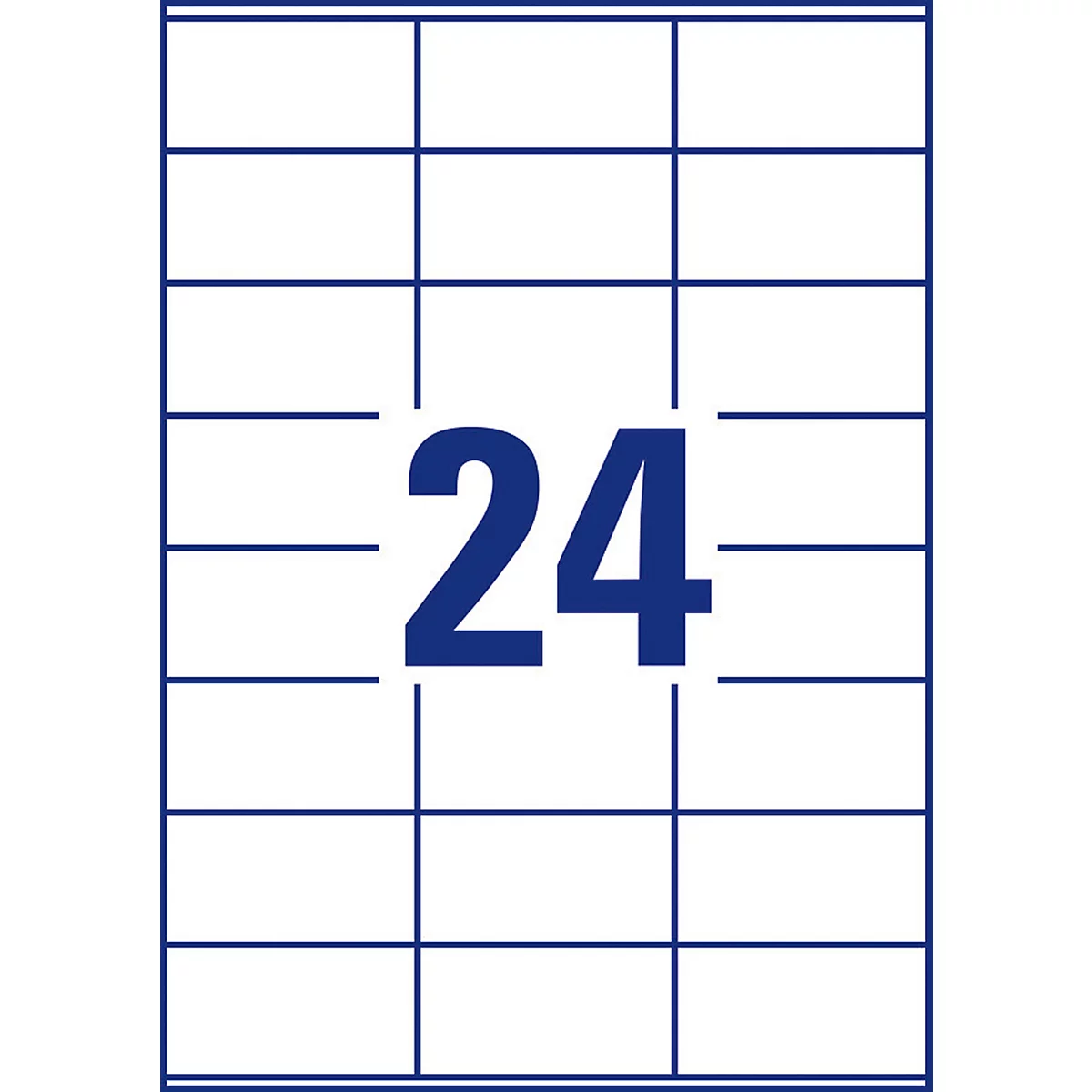 Avery® Zweckform Etiketten LR3475-10, A4, universeel, permanente kleefstof, printer-veilig, gerecycled papier, rechthoekig, natuurlijk wit, 240 stuks op 10 vel