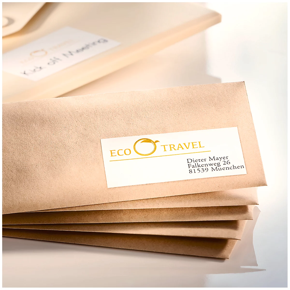 Avery® Zweckform Étiquettes LR3475-10, A4, universelles, adhésives permanentes, adaptées à l'imprimante, papier recyclé, rectangulaires, blanc naturel, 240 pièces sur 10 feuilles